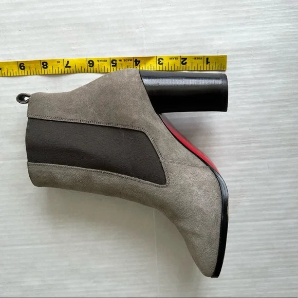 Christian Louboutin Crosta Verabotta 85 Chelsea Boots Grey Black Ankle Boots 36.5