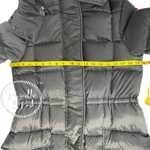 Canada Goose Lunenburg Fox Fur Trim Down Parka 3206L Graphite Grey Black Long Medium