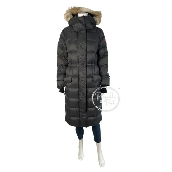 Canada Goose Lunenburg Fox Fur Trim Down Parka 3206L Graphite Grey Black Long Medium