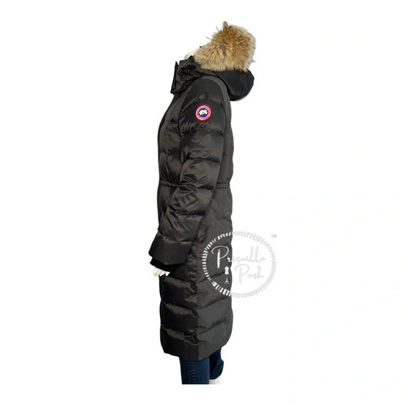 Canada Goose Lunenburg Fox Fur Trim Down Parka 3206L Graphite Grey Black Long Medium