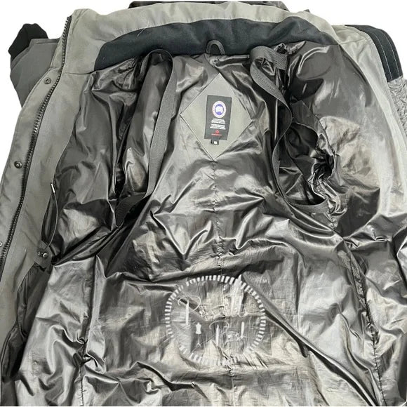 Canada Goose Lunenburg Fox Fur Trim Down Parka 3206L Graphite Grey Black Long Medium