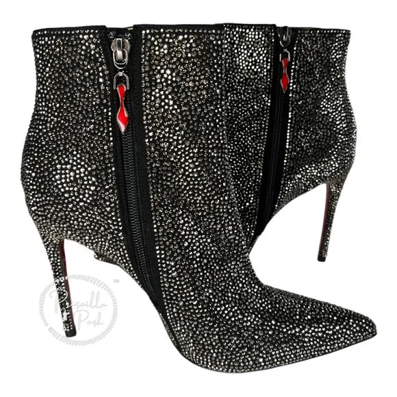 Christian Louboutin So Kate Custom AB Crystal Swarovski Boots Booties Ankle Boots