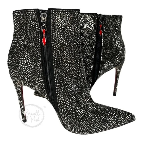 Christian Louboutin So Kate Custom AB Crystal Swarovski Boots Booties Ankle Boots