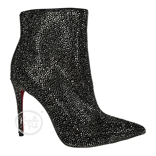 Christian Louboutin So Kate Custom AB Crystal Swarovski Boots Booties Ankle Boots