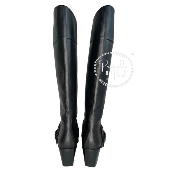 NEW Christian Louboutin Black Riding Boots Knee High Riding Boots 39