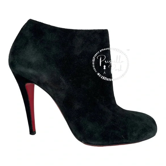 Christian Louboutin Black Belle Suede Ankle Boots 39.5