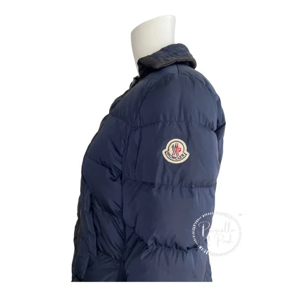 Moncler Navy Black Full Length Double Breasted Down Puffer Jacket Bitar 3