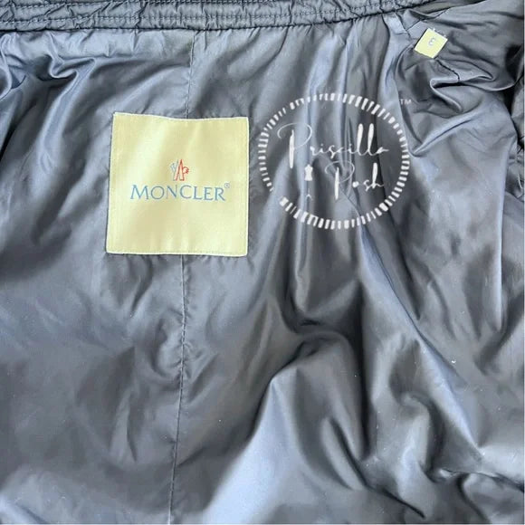 Moncler Navy Black Full Length Double Breasted Down Puffer Jacket Bitar 3