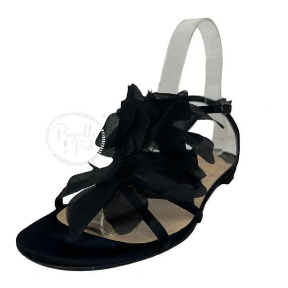 Christian Louboutin Sandals Petal Crepe Satin Black Christian Louboutin Sandals 37