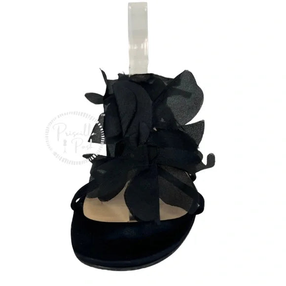 Christian Louboutin Sandals Petal Crepe Satin Black Christian Louboutin Sandals 37