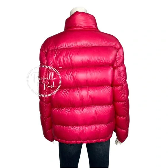 Moncler Hot Pink Quilted Down Puffer Jacket Puffer Coat Neon Pink Goose Down