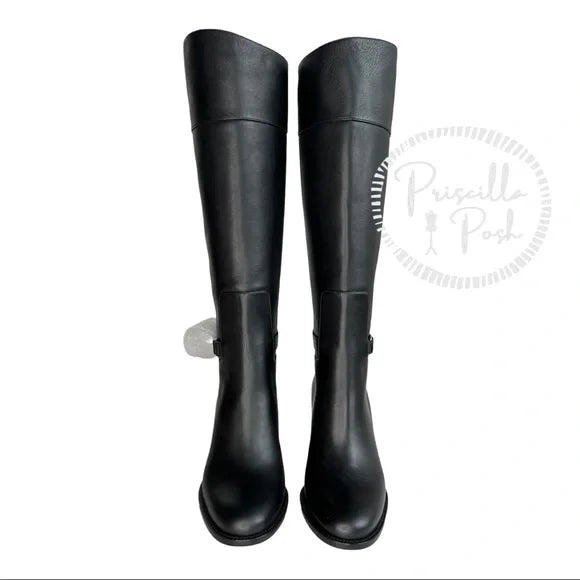 Christian Louboutin Black Lock 70 Leather Knee-high Boots Tall Block heel 37.5