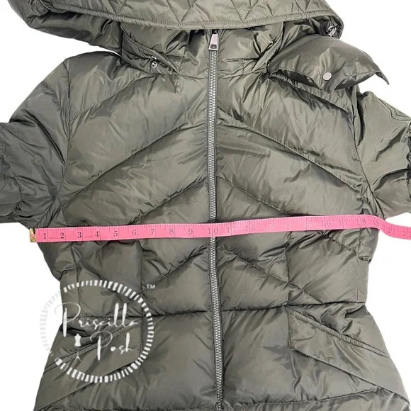 Moncler Agot Olive Green Extra Long Goose Down Quilted Puffer Jacket Parka Large