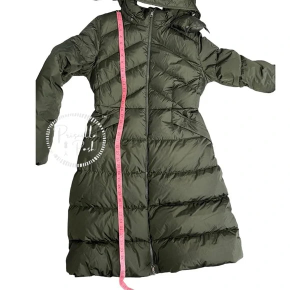 Moncler Agot Olive Green Extra Long Goose Down Quilted Puffer Jacket Parka Large