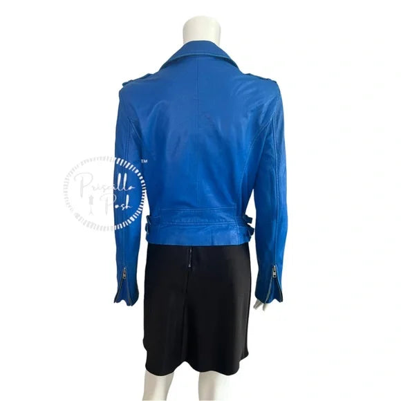 IRO Cobalt Blue Asheville Leather Motorcycle