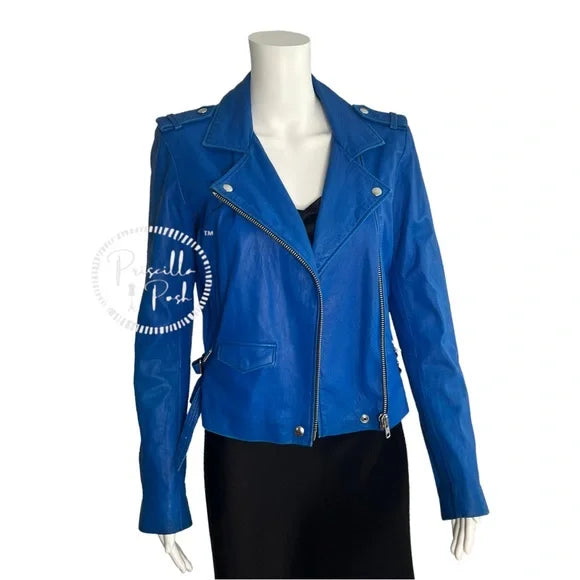 IRO Cobalt Blue Asheville Leather Motorcycle