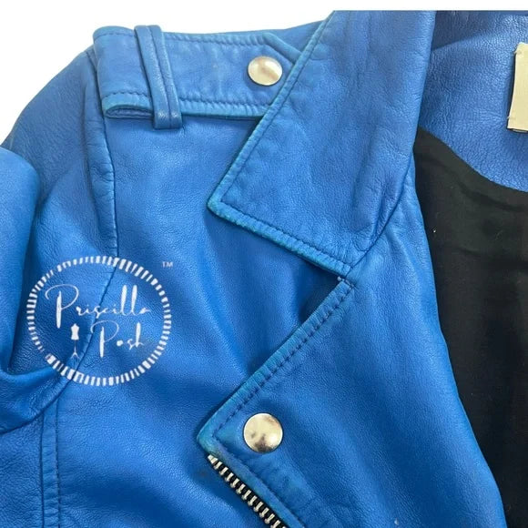 IRO Cobalt Blue Asheville Leather Motorcycle