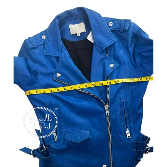 IRO Cobalt Blue Asheville Leather Motorcycle