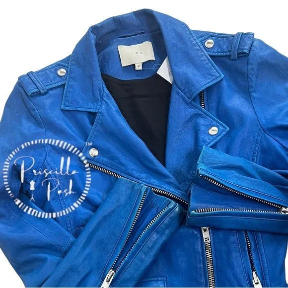 IRO Cobalt Blue Asheville Leather Motorcycle