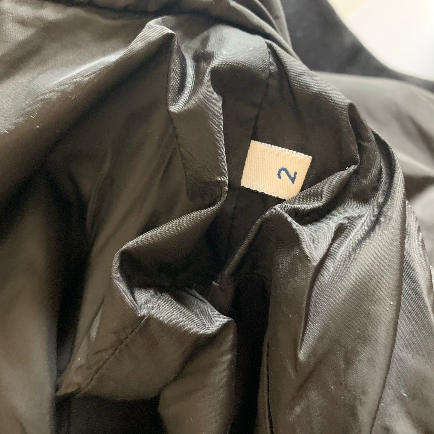 Moncler Black Peplum Hem Goose Down Puffer Jacket