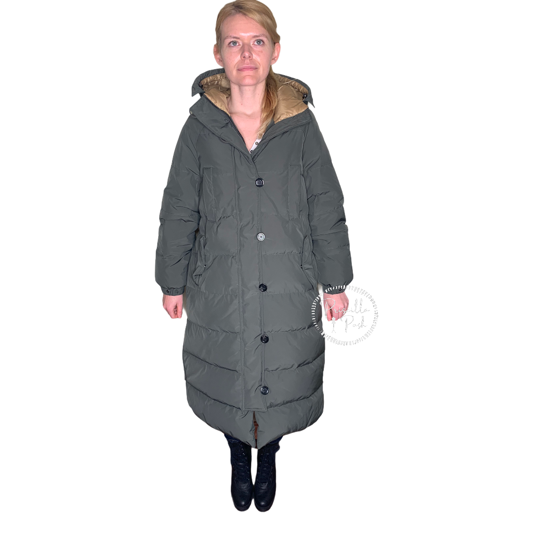 Moncler Neba Giubbotto Long Down Parka Olive Green