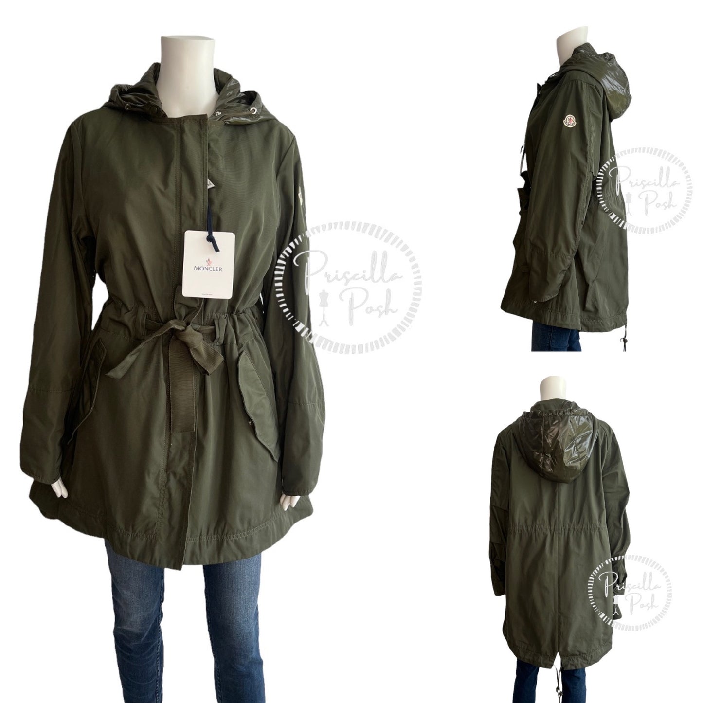 NWT Moncler Olive Green Long Parka Mascate Giubbotto Jacket XL