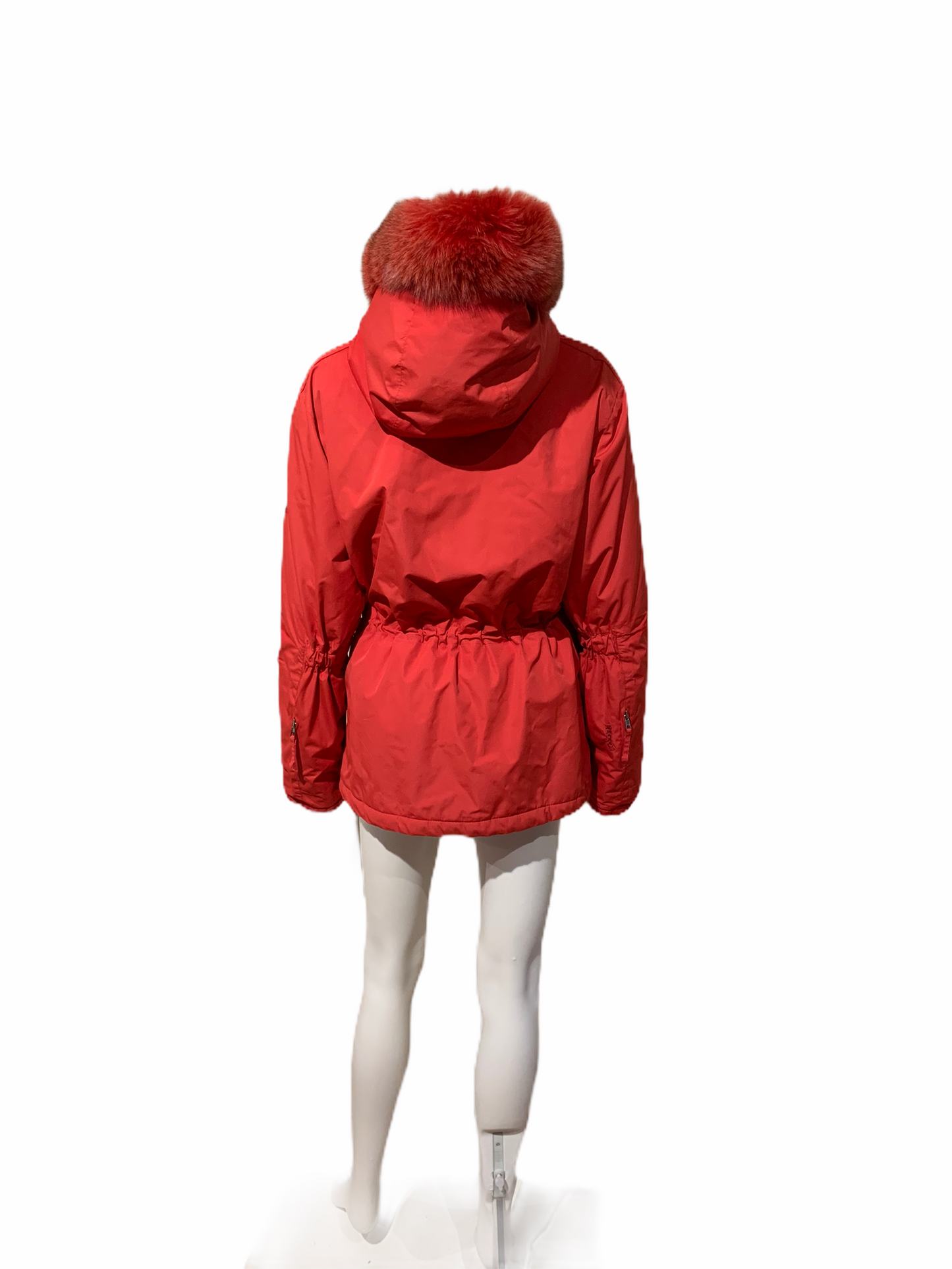 Vintage Moncler Grenoble Red Ski Jacket With Fur