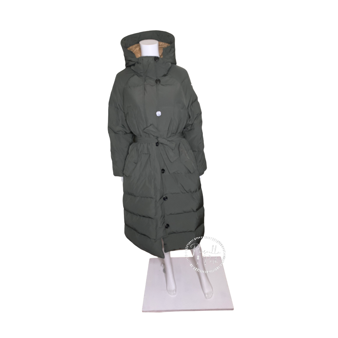 Moncler Neba Giubbotto Long Down Parka Olive Green