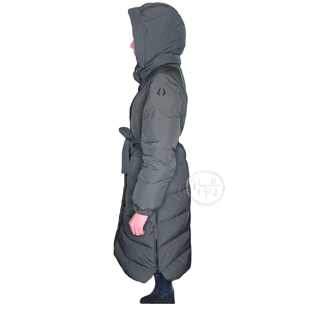 Moncler Neba Giubbotto Long Down Parka Olive Green