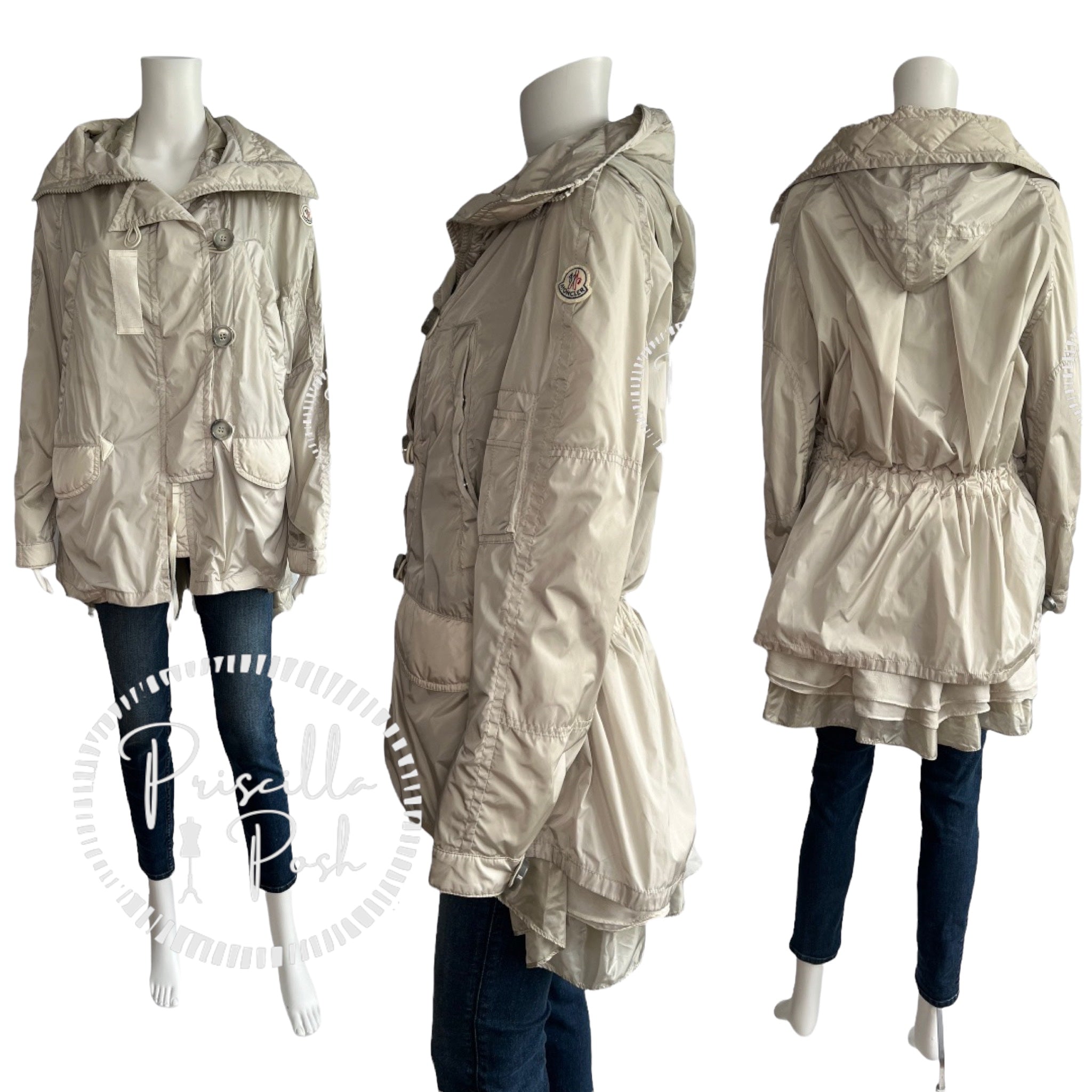 Louis Vuitton Peplum Waist Hooded Parka