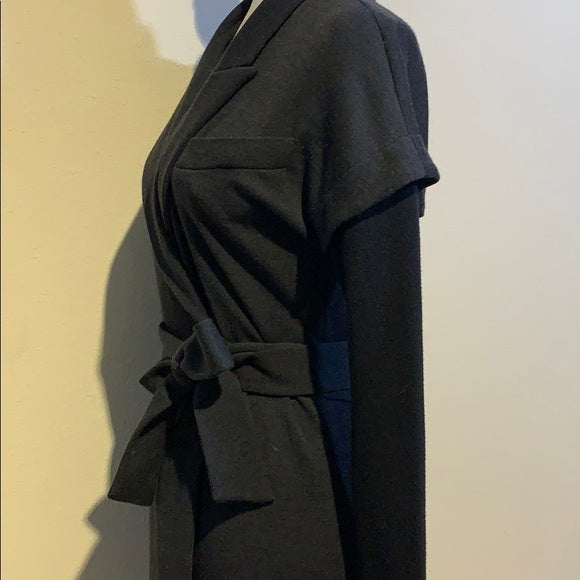 Diane von Furstenberg Black Wool Wrap Dress