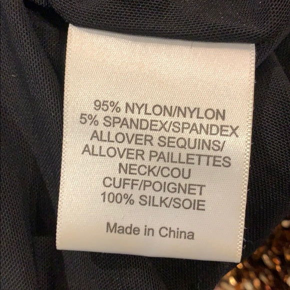 NWT Tory Burch Ombre Black/Gold Rannon Dress