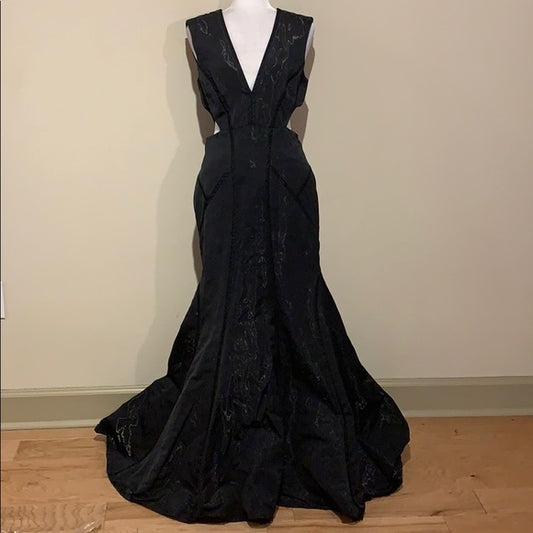 Nicole Miller 'Kelsey - Liquid Vinyl' Trumpet Gown
