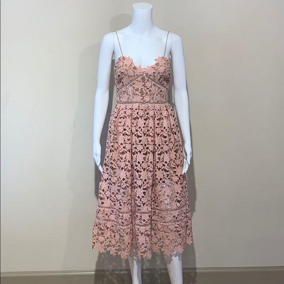 Self-Portrait Azaelea Dress in Blush Pale Pink