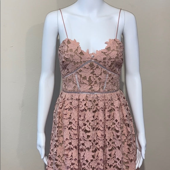 Self-Portrait Azaelea Dress in Blush Pale Pink