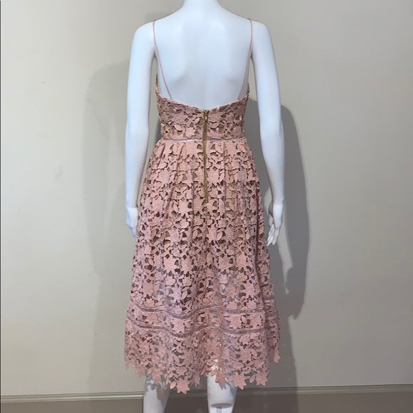 Self-Portrait Azaelea Dress in Blush Pale Pink