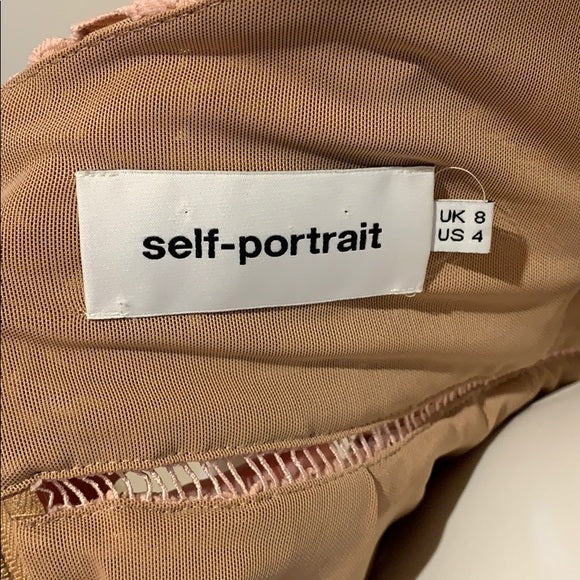 Self-Portrait Azaelea Dress in Blush Pale Pink