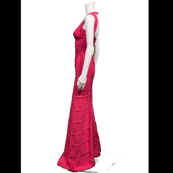 Hervé Léger Pink Carmelle Signature Essentials Gown Bright Pink