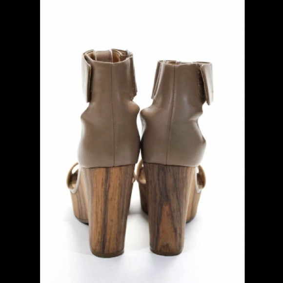 SEE BY CHLOÉ Leather and Canvas Wedge Sandals