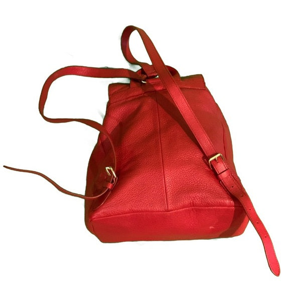 Coach Billie F37410 Pebble Red Leather Backpack