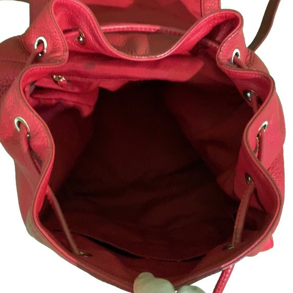 Coach Billie F37410 Pebble Red Leather Backpack