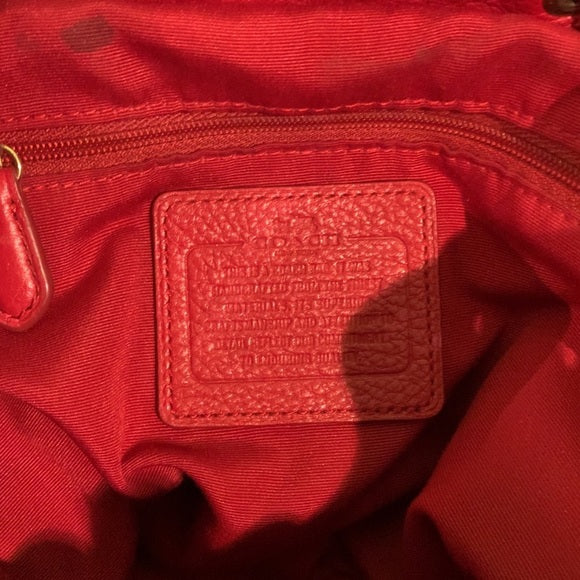 Coach Billie F37410 Pebble Red Leather Backpack