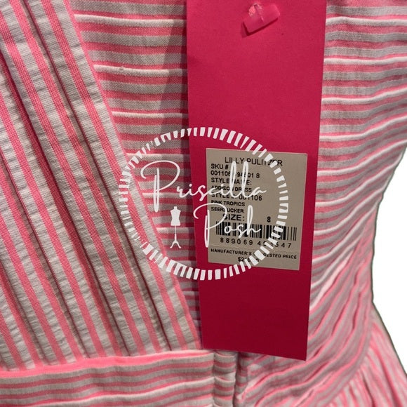 NWT Lilly Pulitzer Addison One-Shoulder Dress Pink 8
