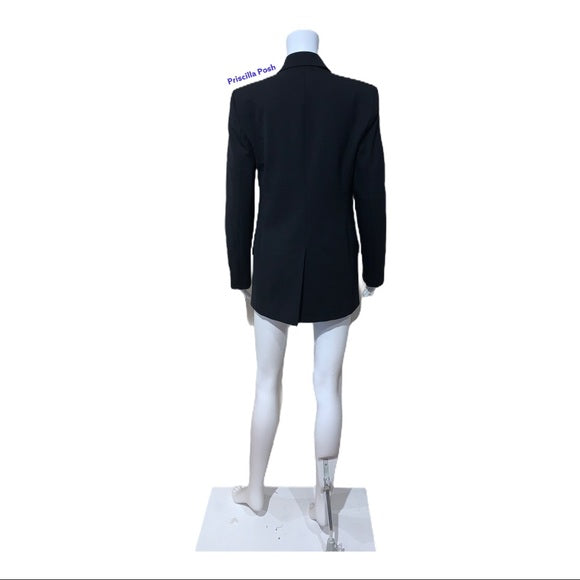ALEXANDER WANG Blazer With Leather Sleeves Black