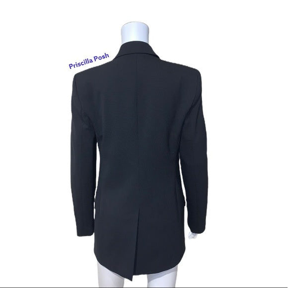ALEXANDER WANG Blazer With Leather Sleeves Black