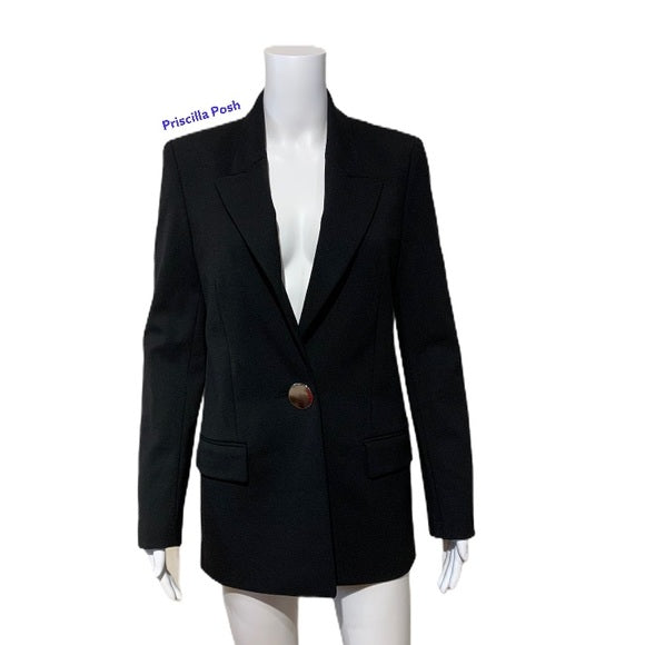ALEXANDER WANG Blazer With Leather Sleeves Black