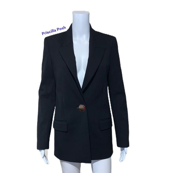 ALEXANDER WANG Blazer With Leather Sleeves Black