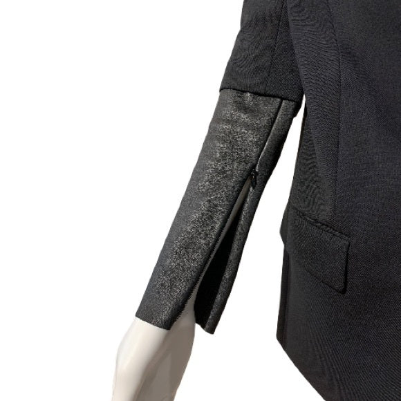 ALEXANDER WANG Blazer With Leather Sleeves Black