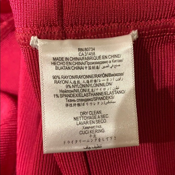 Herve Leger Kora Signature Gown Bright Rose Pink