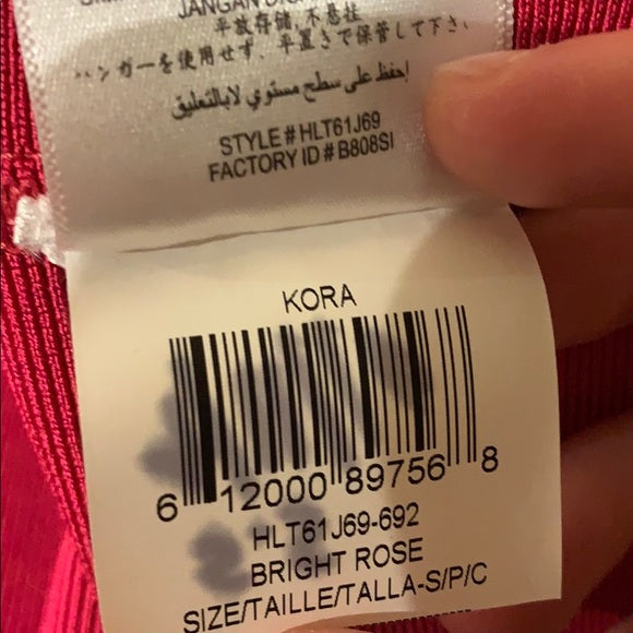 Herve Leger Kora Signature Gown Bright Rose Pink